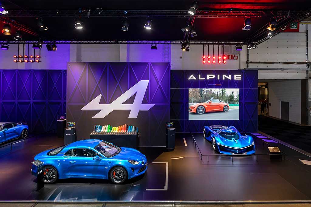 Stand for Alpine at Autosalon, Brussels by com2com