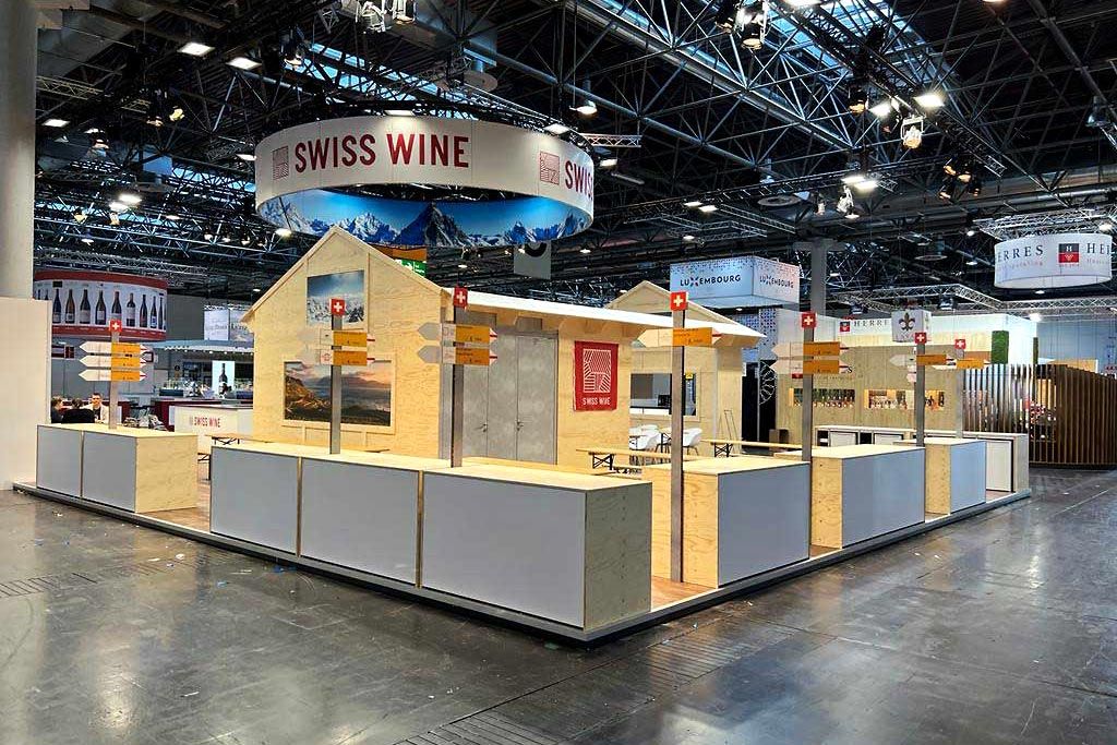 Stand at Prowein Dusseldorf for Swiss Wein by com2com