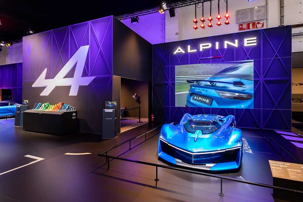 Stand for Alpine at Autosalon, Brussels by com2com