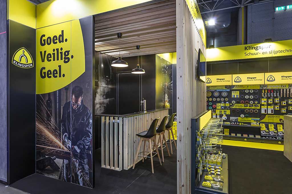 Stand for Klingspor at Bouwbeurs, Brussels by com2com