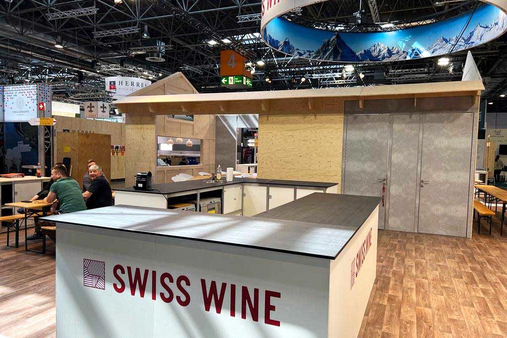 Stand at Prowein Dusseldorf for Swiss Wein by com2com