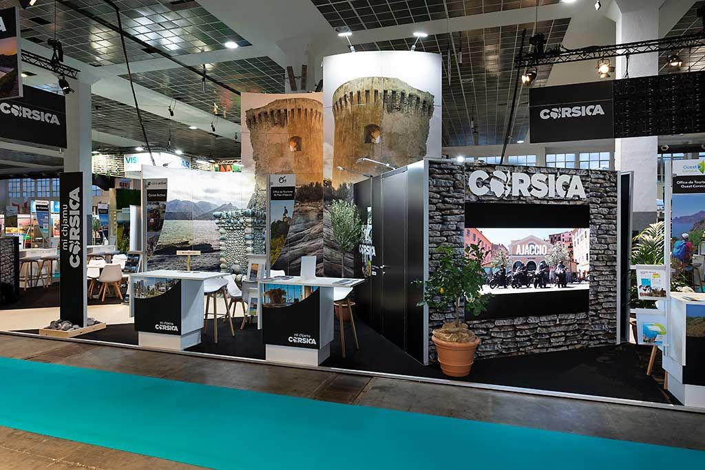 Stand for Corsica at Vakantiesalon, Brussels by com2com